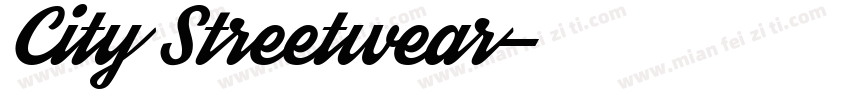 City Streetwear字体转换